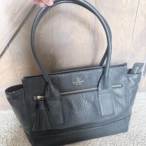 Kate Spade Black Leather Tote Bag